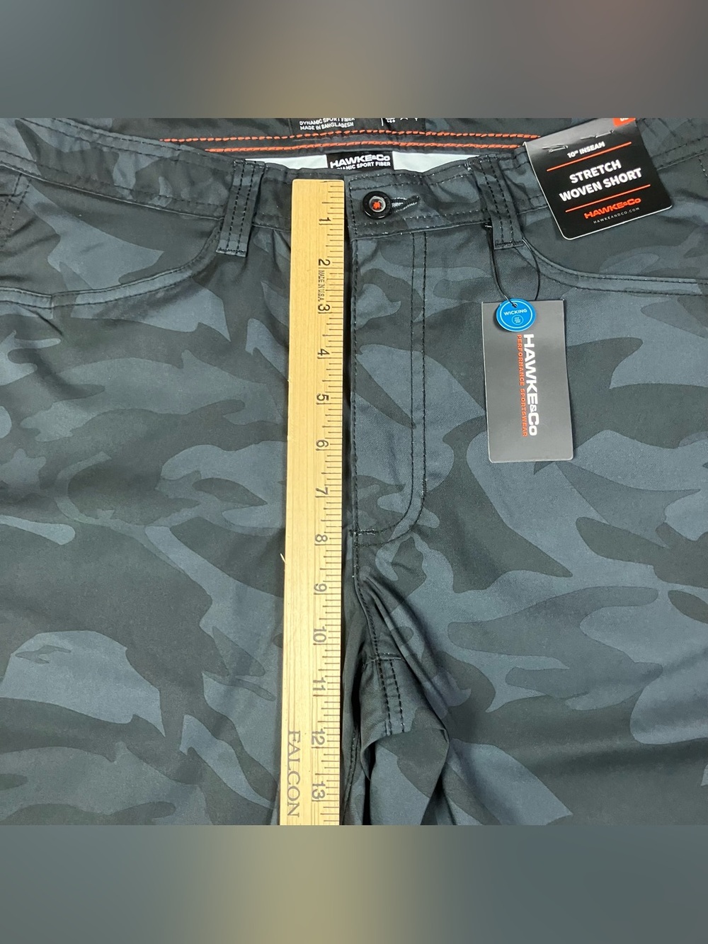 Hawke & Co. Men’s Size 32 Stretch Woven Performance Shorts Black Camo NWT! - Picture 9 of 10